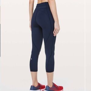 lululemon athletica Navy Blue Cropped Leggings